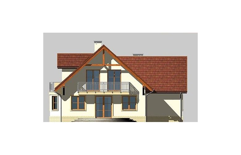 Projekt domu jednorodzinnego LK&498 - elewacja 2