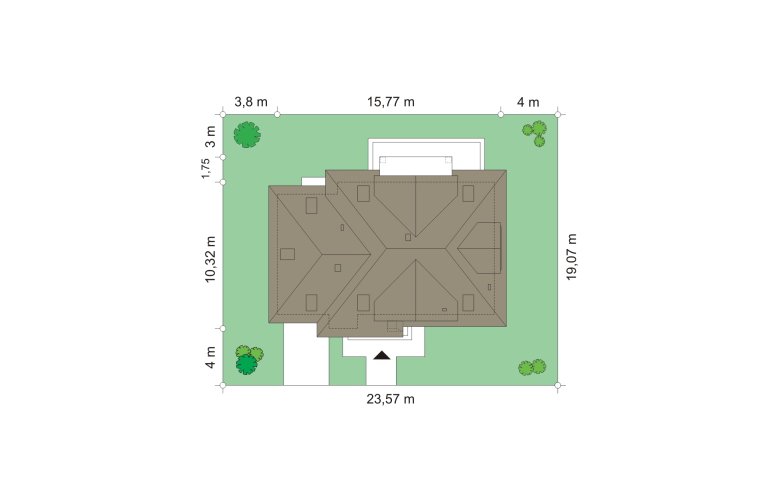 Projekt domu jednorodzinnego Gabryś (410) - Usytuowanie