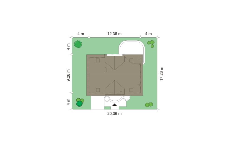 Projekt domu jednorodzinnego Koniczynka (412) - Usytuowanie