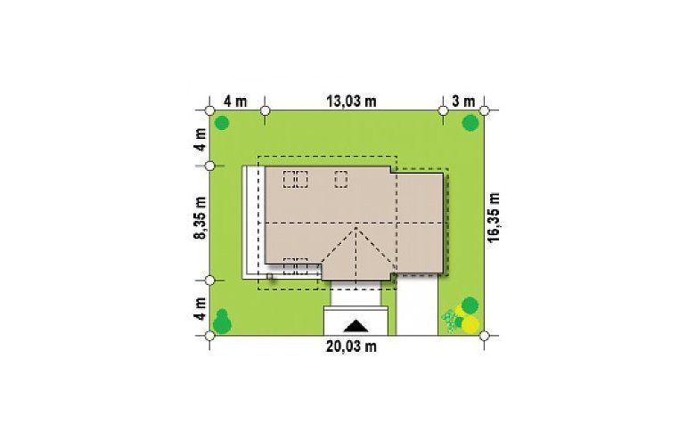 Projekt domu jednorodzinnego Z33 - Usytuowanie