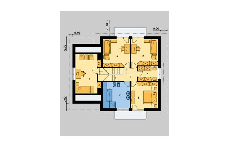 Projekt domu jednorodzinnego LK&512 - poddasze