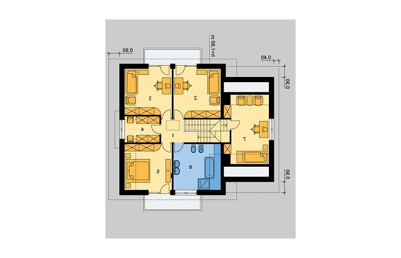 Projekt domu jednorodzinnego LK&512 - poddasze