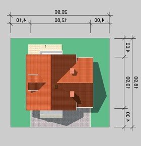 Usytuowanie budynku LK&512 w wersji lustrzanej