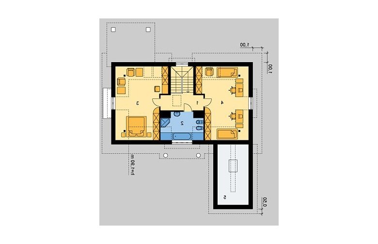 Projekt domu piętrowego LK&513 - poddasze