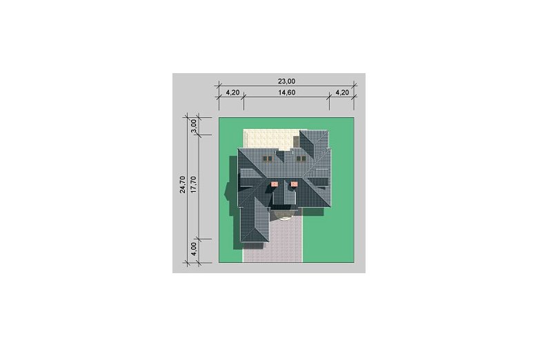 Projekt domu piętrowego LK&513 - Usytuowanie