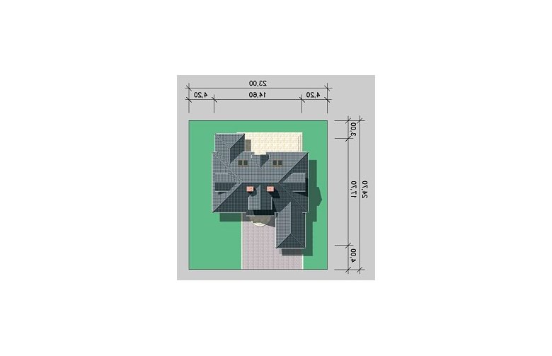 Projekt domu piętrowego LK&513 - Usytuowanie - wersja lustrzana