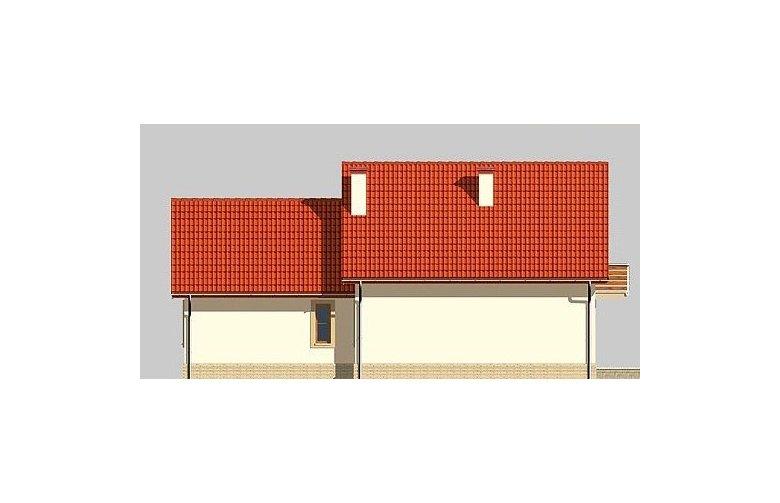 Projekt domu jednorodzinnego LK&515 - elewacja 2