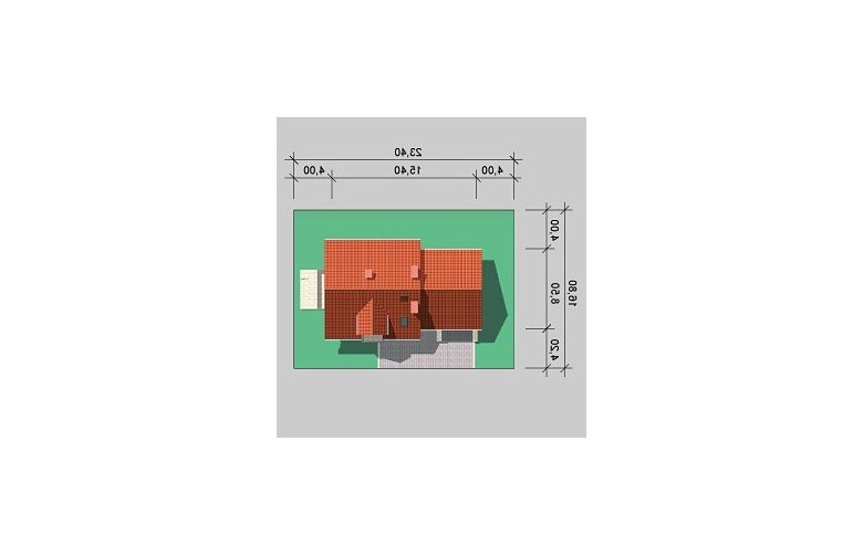 Projekt domu jednorodzinnego LK&515 - Usytuowanie - wersja lustrzana