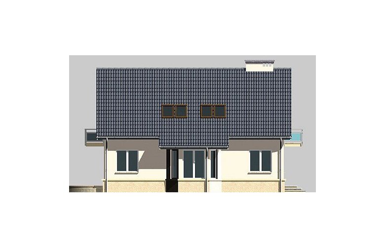 Projekt domu jednorodzinnego LK&517 - elewacja 3
