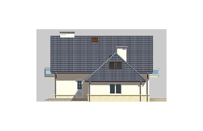 Projekt domu jednorodzinnego LK&517 - elewacja 4