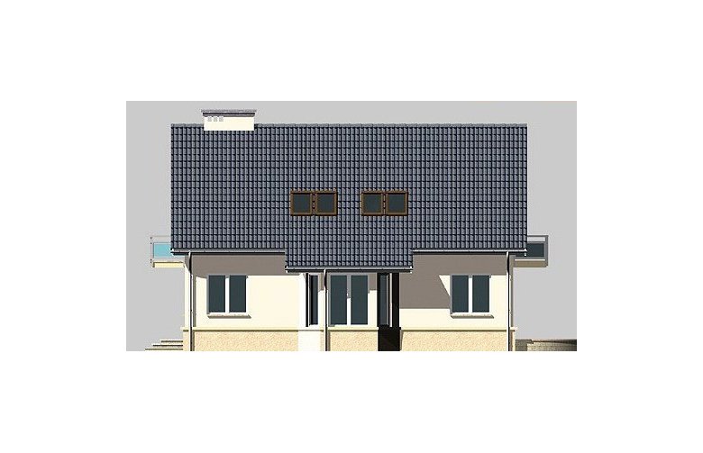 Projekt domu jednorodzinnego LK&517 - elewacja 3