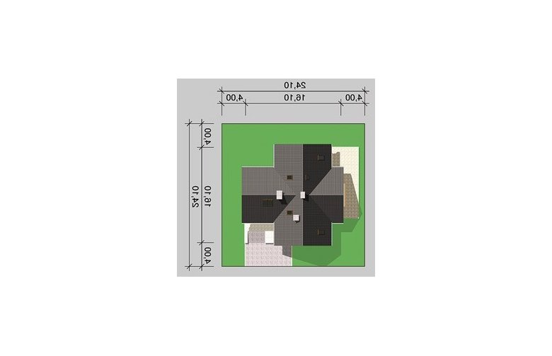 Projekt domu jednorodzinnego LK&519 - Usytuowanie - wersja lustrzana