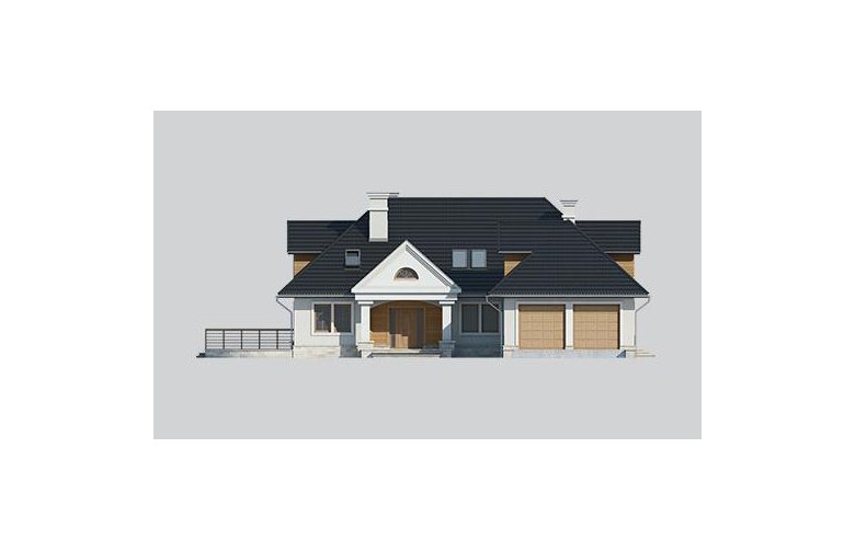 Projekt domu piętrowego LK&520 - elewacja 1