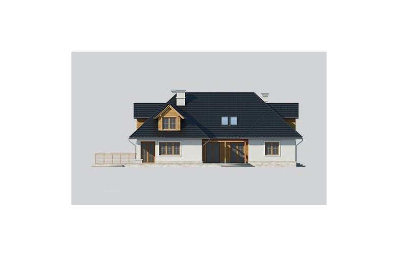 Projekt domu piętrowego LK&520 - elewacja 4