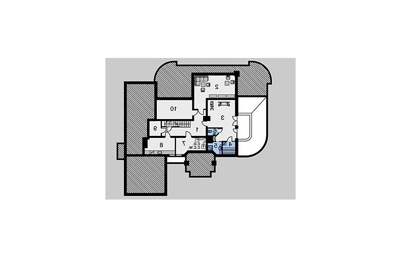Projekt domu piętrowego LK&520 - piwnica