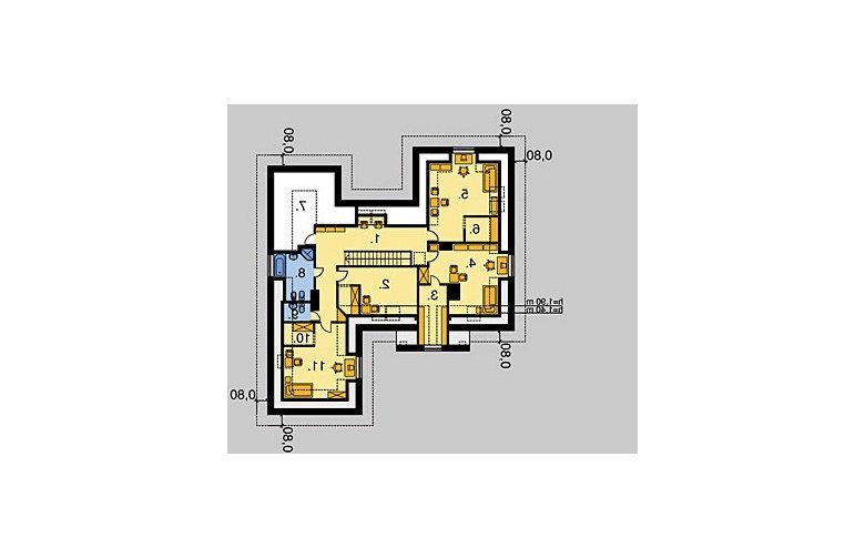 Projekt domu piętrowego LK&520 - poddasze