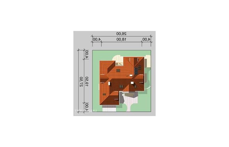 Projekt domu piętrowego LK&520 - Usytuowanie - wersja lustrzana