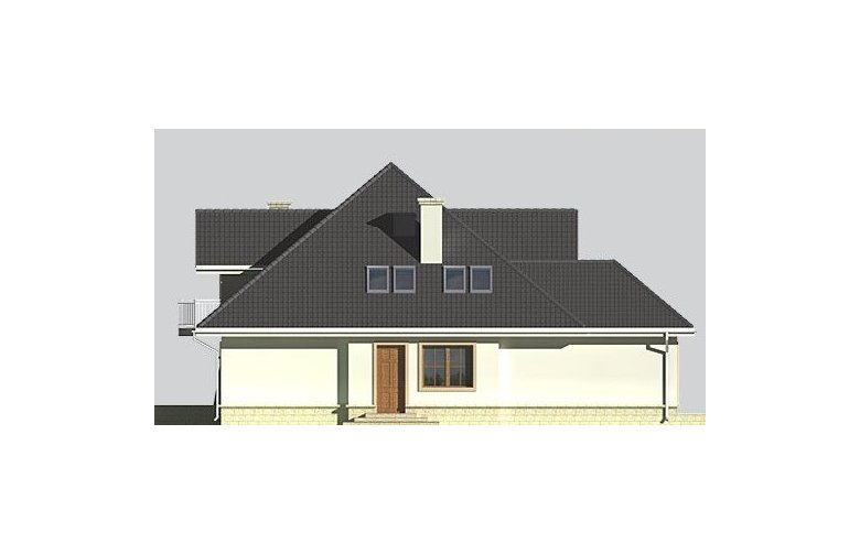 Projekt domu jednorodzinnego LK&526 - elewacja 4