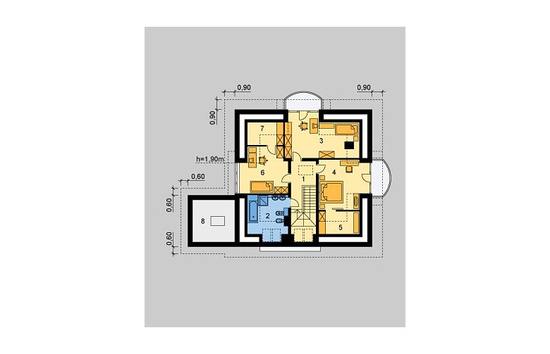 Projekt domu jednorodzinnego LK&526 - poddasze