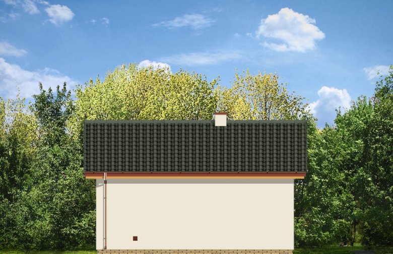 Projekt domu energooszczędnego Garaż BG13 (438) - elewacja 2