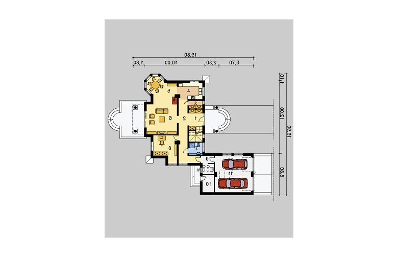 Projekt domu piętrowego LK&527 - parter