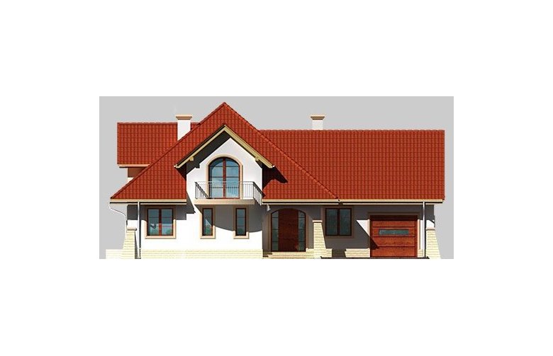 Projekt domu jednorodzinnego LK&528 - elewacja 3