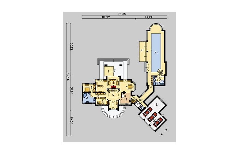 Projekt domu jednorodzinnego LK&529 - parter