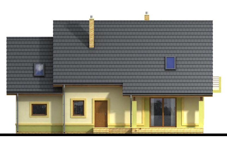 Projekt domu jednorodzinnego Kiwi 2 - elewacja 1