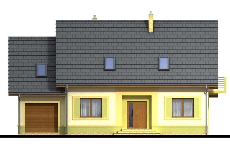 Projekt domu jednorodzinnego Kiwi 2 - elewacja 3