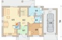 Projekt domu jednorodzinnego Kiwi 2 - rzut parteru