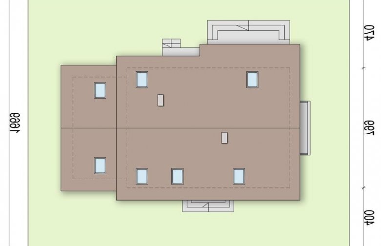Projekt domu jednorodzinnego Kiwi 2 - Usytuowanie - wersja lustrzana