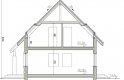 Projekt domu jednorodzinnego Kiwi 2 - przekrój 1