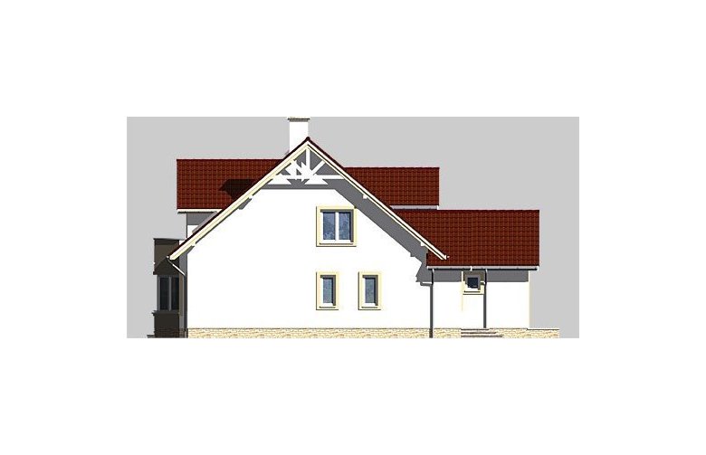 Projekt domu jednorodzinnego LK&531 - elewacja 4