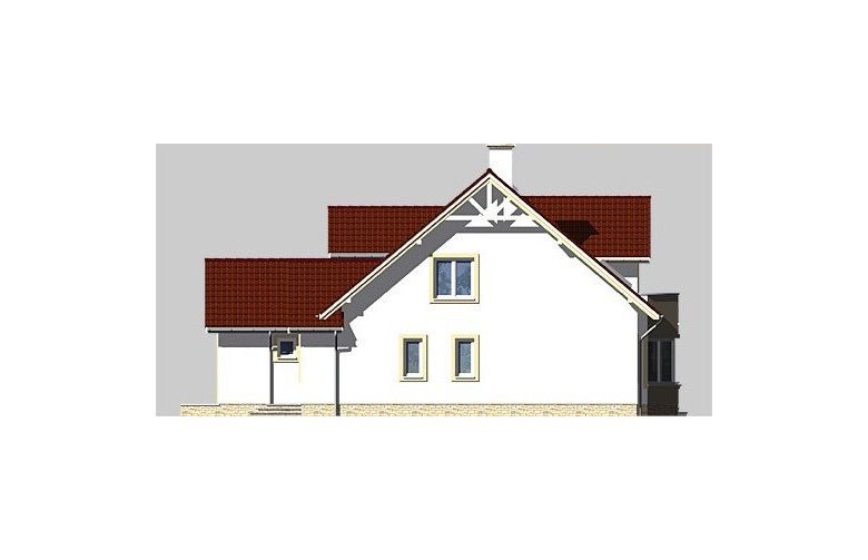 Projekt domu jednorodzinnego LK&531 - elewacja 4