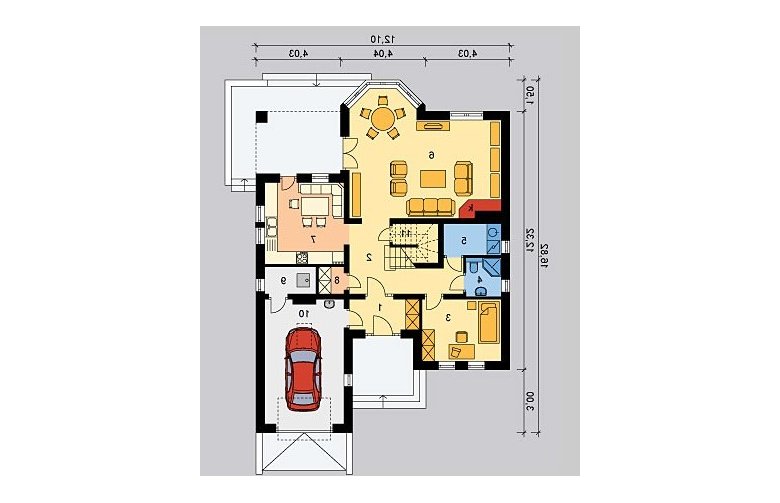 Projekt domu jednorodzinnego LK&531 - parter