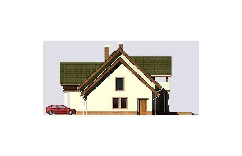 Projekt domu jednorodzinnego LK&532 - elewacja 4