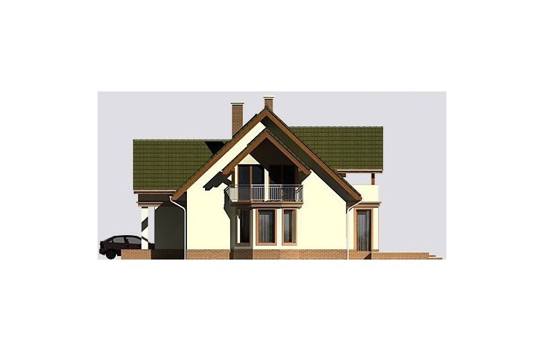 Projekt domu jednorodzinnego LK&532 - elewacja 2