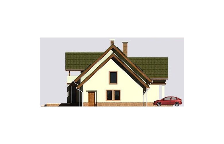 Projekt domu jednorodzinnego LK&532 - elewacja 4
