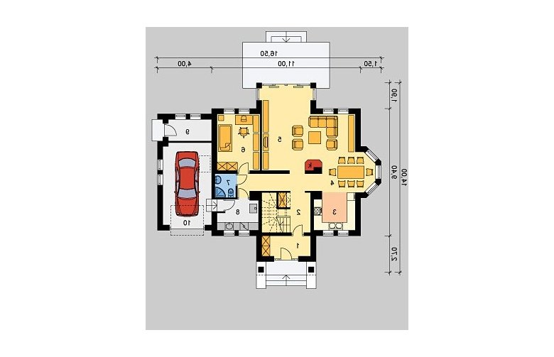 Projekt domu jednorodzinnego LK&532 - parter