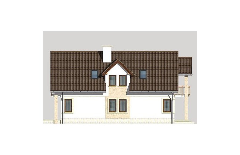 Projekt domu jednorodzinnego LK&533 - elewacja 2