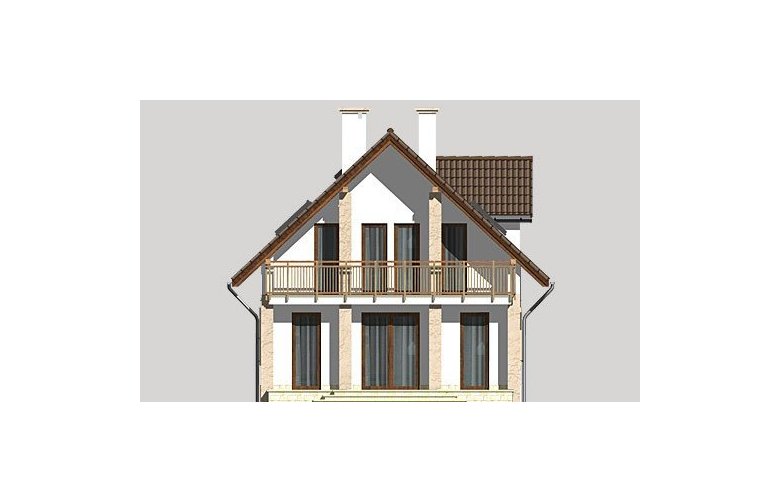 Projekt domu jednorodzinnego LK&533 - elewacja 3