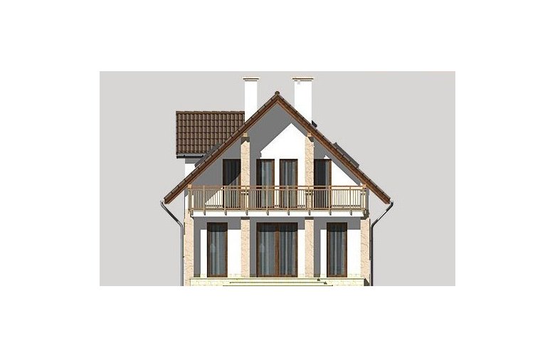 Projekt domu jednorodzinnego LK&533 - elewacja 3