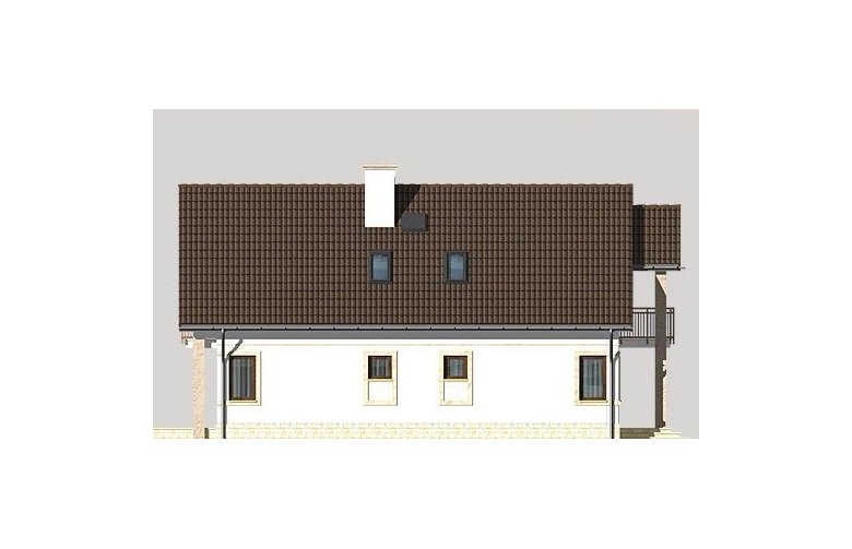 Projekt domu jednorodzinnego LK&533 - elewacja 4