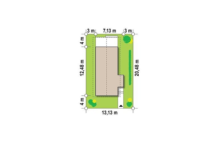 Projekt domu piętrowego Z25 - Usytuowanie