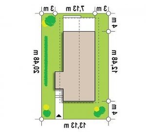 Usytuowanie budynku Z25 w wersji lustrzanej