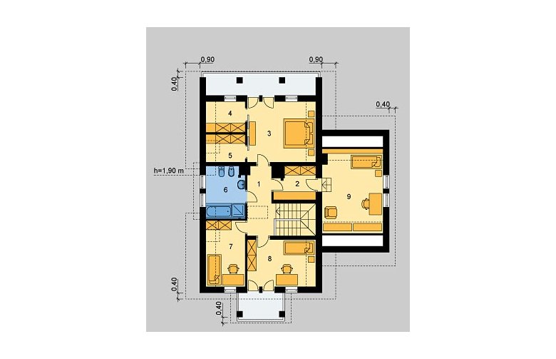 Projekt domu jednorodzinnego LK&534 - poddasze