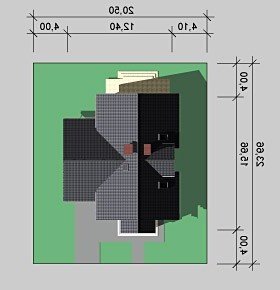 Usytuowanie budynku LK&534 w wersji lustrzanej