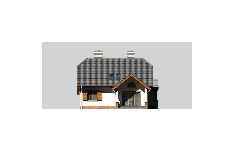 Projekt domu jednorodzinnego LK&544 - elewacja 3