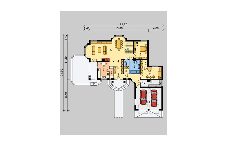 Projekt domu piętrowego LK&546 - parter