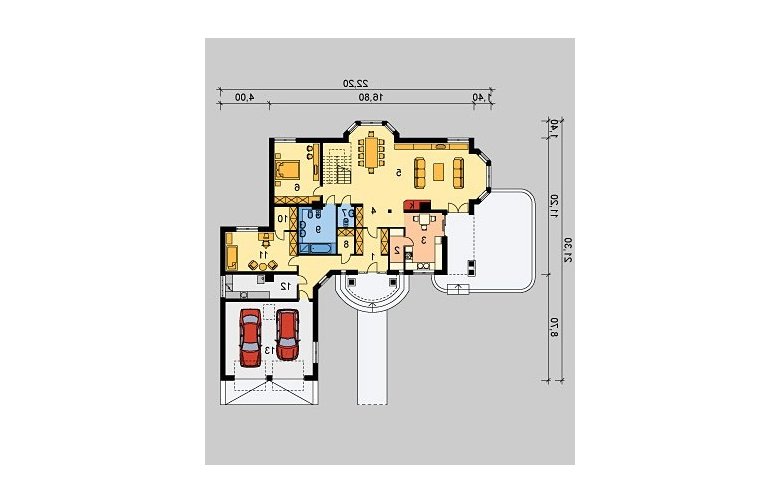 Projekt domu piętrowego LK&546 - parter